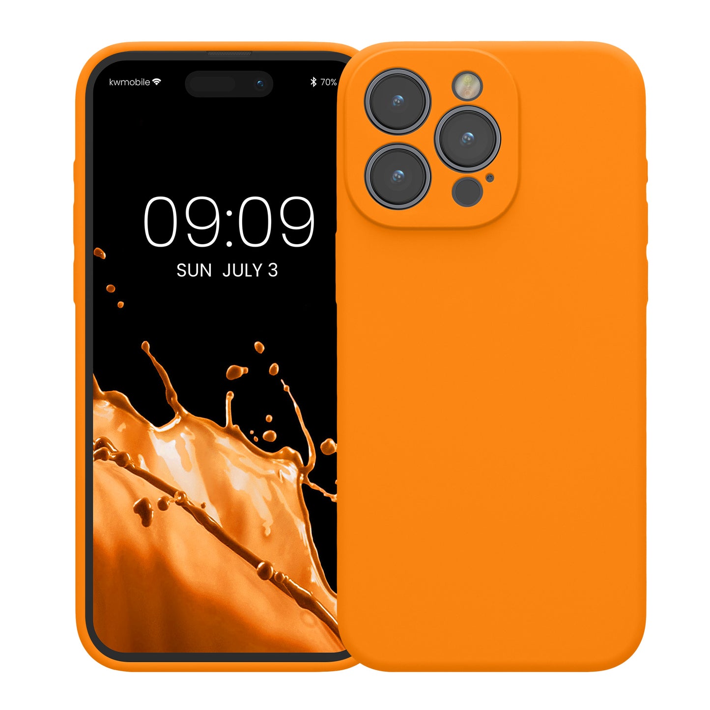 kwmobile Case Compatible with Apple iPhone 15 Pro Max - Silicone Rubberized Case - Phone Cover - Phone Case