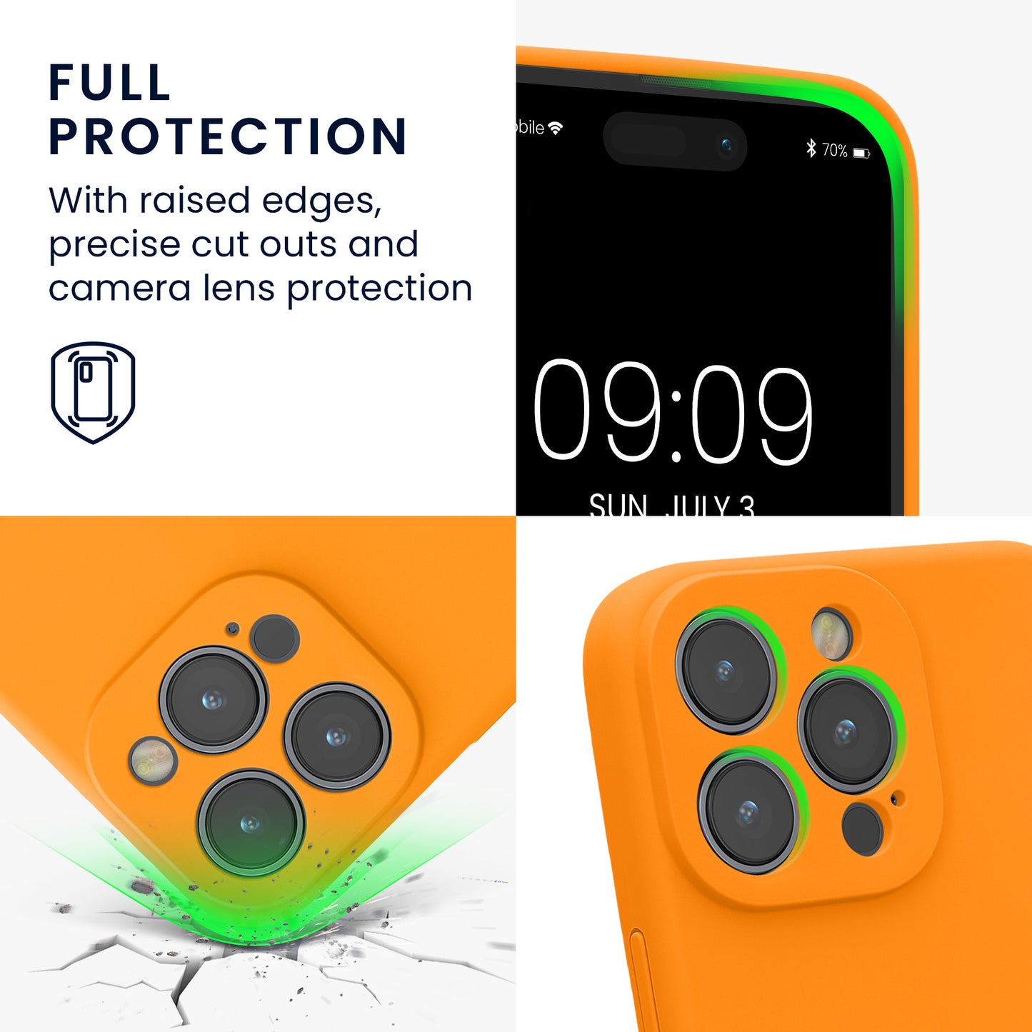 kwmobile Case Compatible with Apple iPhone 15 Pro Max - Silicone Rubberized Case - Phone Cover - Phone Case