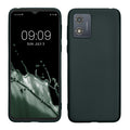 kwmobile Case kompatibel mit Motorola Moto E13 Hülle - Schutzhülle aus Silikon metallisch schimmernd - Handyhülle Metallic Petrol Metallic Petrol  