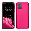 kwmobile Case kompatibel mit Motorola Moto E13 Hülle - Schutzhülle aus Silikon metallisch schimmernd - Handyhülle Metallic Pink Metallic Pink  