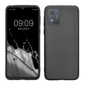 kwmobile Case kompatibel mit Motorola Moto E13 Hülle - Schutzhülle aus Silikon metallisch schimmernd - Handyhülle Metallic Grau Metallic Grau  