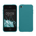 kwmobile Hülle kompatibel mit Apple iPhone 4 / 4S Hülle - weiches TPU Silikon Case - Cover geeignet für kabelloses Laden - Petrol matt Petrol matt  