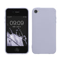 kwmobile Hülle kompatibel mit Apple iPhone 4 / 4S Hülle - weiches TPU Silikon Case - Cover geeignet für kabelloses Laden - Pastell Lavendel Pastell Lavendel  