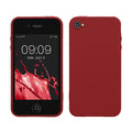kwmobile Hülle kompatibel mit Apple iPhone 4 / 4S Hülle - weiches TPU Silikon Case - Cover geeignet für kabelloses Laden - Tawny Red Tawny Red  