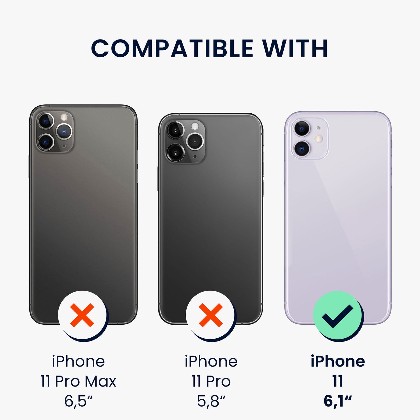 kwmobile Premium Case compatible with Apple iPhone 11 - Smartphone Protective Cover with Card Slot for up to 4 Cards