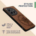 kwmobile Case Compatible with OnePlus 12 - Phone Cover - TPU Phone Case Compass Vintage