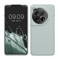kwmobile Hülle kompatibel mit OnePlus 12 Hülle - Silikon Handy Case - Handyhülle weiche Oberfläche - kabelloses Laden - Cool Mint Cool Mint  