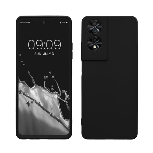 kwmobile Hülle kompatibel mit TCL 40 NxtPaper Hülle - weiches TPU Silikon Case - Cover geeignet für kabelloses Laden - Schwarz matt Schwarz matt  