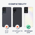 kwmobile Phone Case for TCL 40 NxtPaper Case - Wireless Charging - Protective Cover