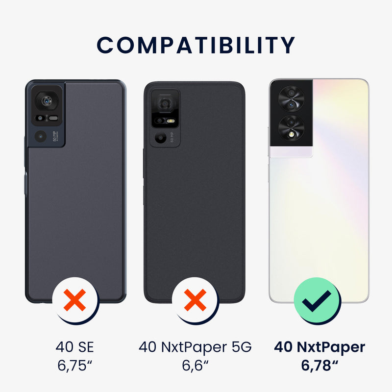 kwmobile Phone Case for TCL 40 NxtPaper Case - Wireless Charging - Protective Cover