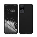 kwmobile Hülle kompatibel mit TCL 40 NxtPaper 5G Hülle - weiches TPU Silikon Case - Cover geeignet für kabelloses Laden - Schwarz matt Schwarz matt  