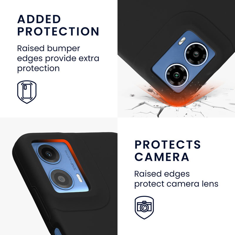 kwmobile Phone Case for Motorola Moto G34 5G Case Silicone Wireless Charging Protective Cover