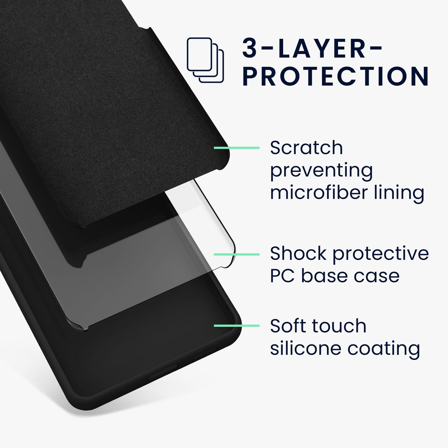 kwmobile Phone Case for Motorola Moto G34 5G Case Silicone Wireless Charging Protective Cover