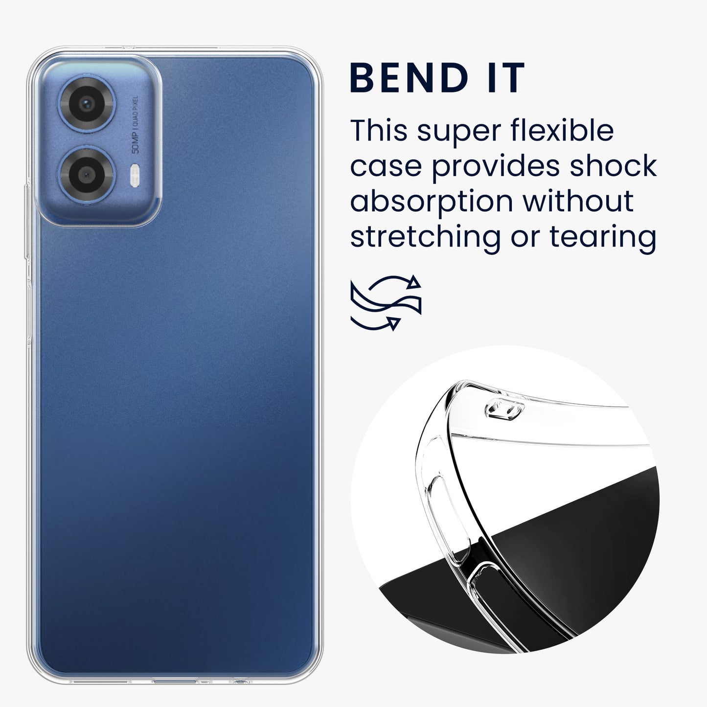 kwmobile Case Compatible with Motorola Moto G34 5G - Phone Cover