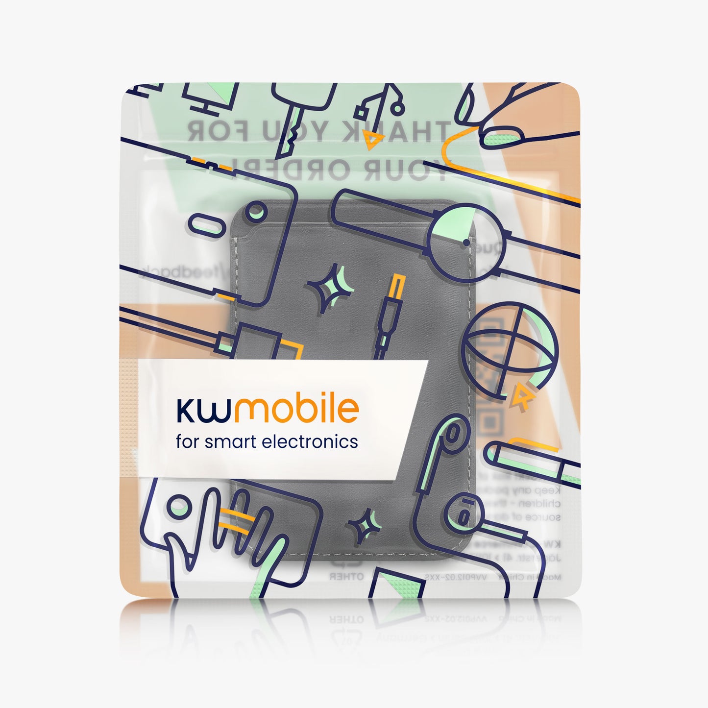kwmobile Wallet Card Holder Compatible with Apple iPhone Series - Magnetic Card Case Compatible with MagSafe - Holder with Fabric Cover