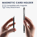 kwmobile Wallet Card Holder Compatible with Apple iPhone Series - Magnetic Card Case Compatible with MagSafe - Holder with Fabric Cover