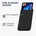 kwmobile Wallet Card Holder Compatible with Apple iPhone Series - Magnetic Card Case Compatible with MagSafe - Holder with Fabric Cover