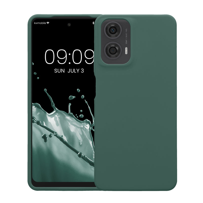 kwmobile Phone Case for Motorola Moto G24 / E14 / G04 / G04s - Silicone Case - Wireless Charging - Protective Cover
