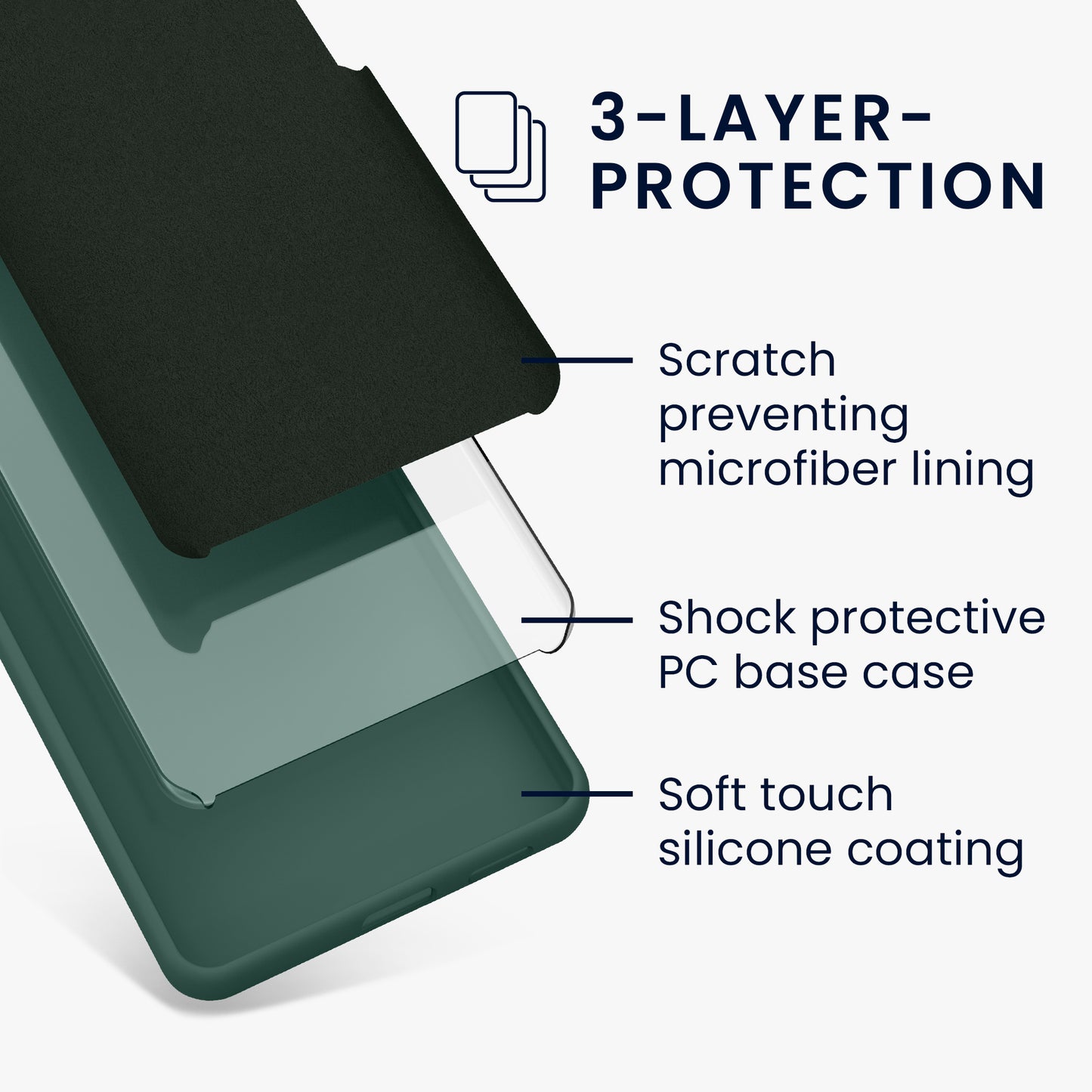 kwmobile Phone Case for Motorola Moto G24 / E14 / G04 / G04s - Silicone Case - Wireless Charging - Protective Cover