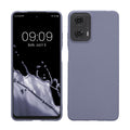 kwmobile Hülle kompatibel mit Motorola Moto G24 / E14 / G04 / G04s Hülle - weiches TPU Silikon Case - Cover geeignet für kabelloses Laden - Lavendelgrau Lavendelgrau  