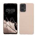 kwmobile Hülle kompatibel mit Motorola Moto G24 / E14 / G04 / G04s Hülle - weiches TPU Silikon Case - Cover geeignet für kabelloses Laden - Coconut Swirl Coconut Swirl  