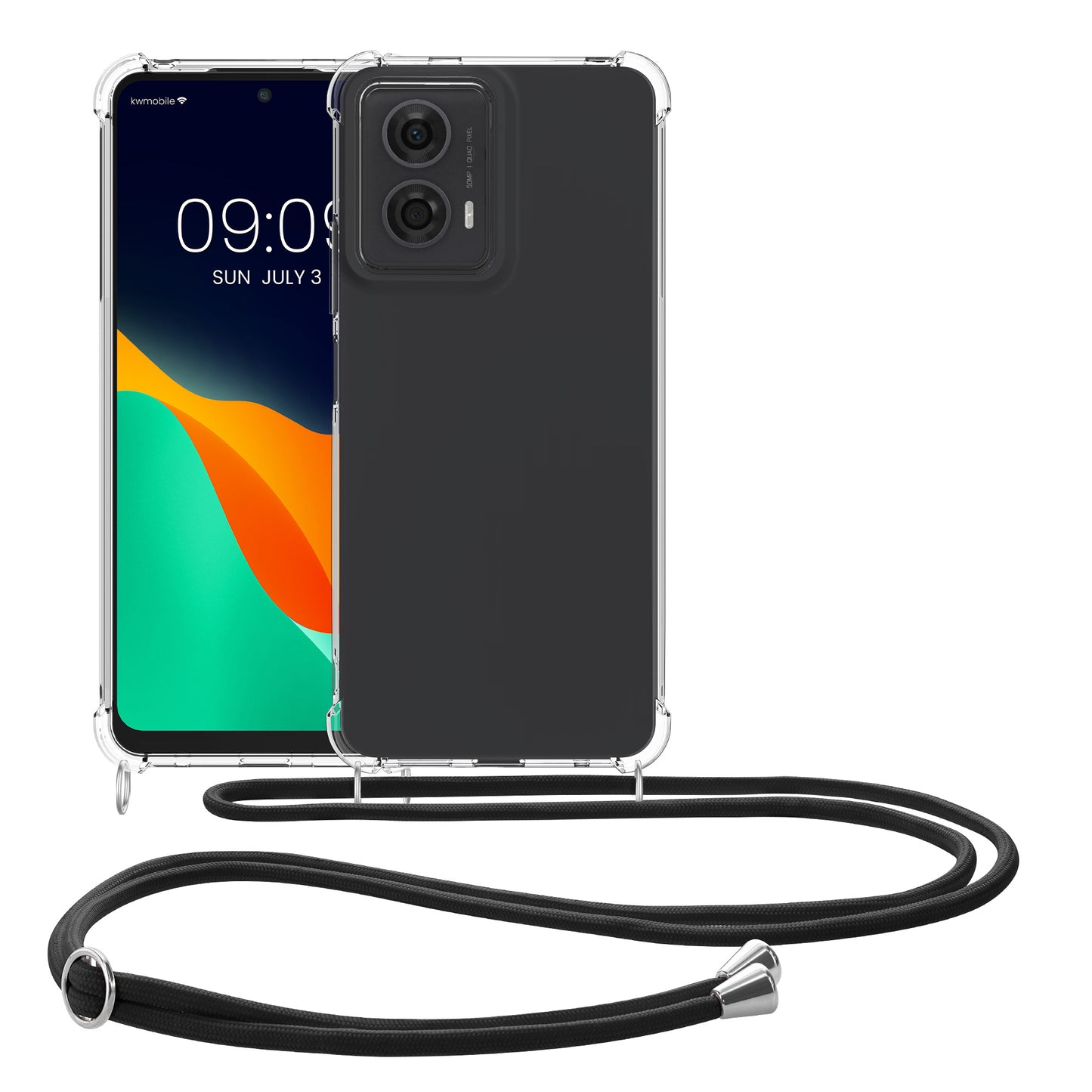 kwmobile Necklace Case compatible with Motorola Moto G24 / E14 / G04 / G04s Cover