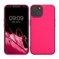 kwmobile Case kompatibel mit Apple iPhone 14 Hülle - Schutzhülle aus Silikon metallisch schimmernd - Handyhülle Metallic Pink Metallic Pink  