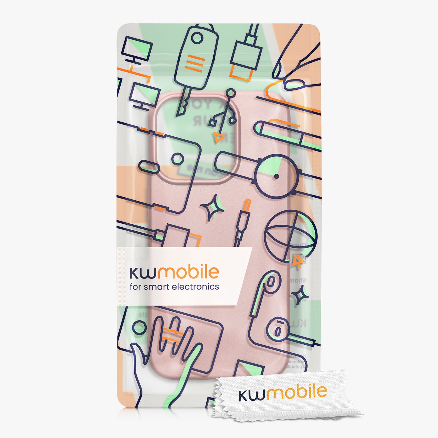 kwmobile Case for Apple iPhone 15 Pro - Shimmering Silicone Cover - Protective Case