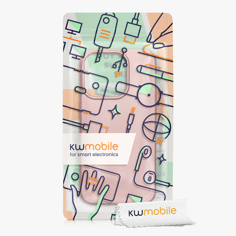 kwmobile Case for Apple iPhone 15 Pro - Shimmering Silicone Cover - Protective Case