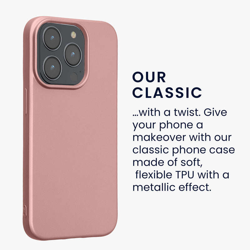 kwmobile Case for Apple iPhone 15 Pro - Shimmering Silicone Cover - Protective Case