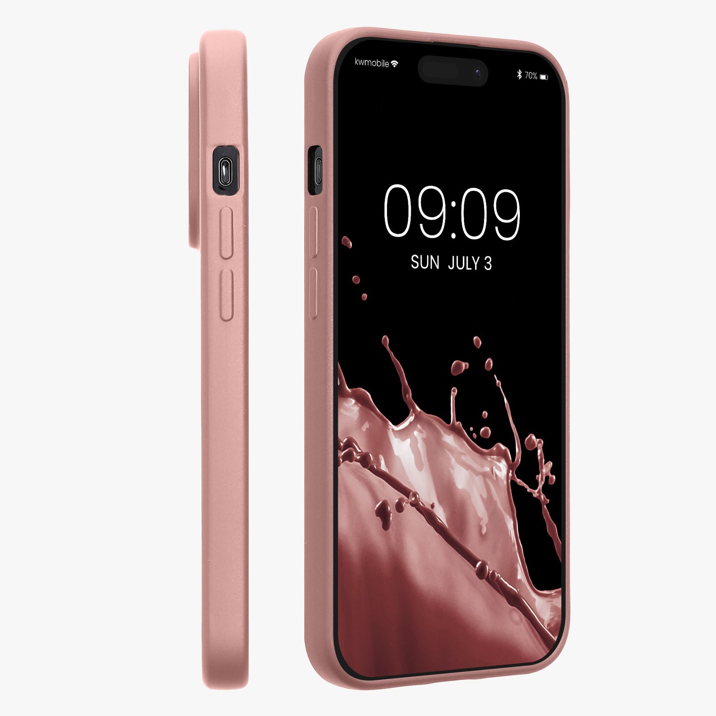 kwmobile Case for Apple iPhone 15 Pro - Shimmering Silicone Cover - Protective Case