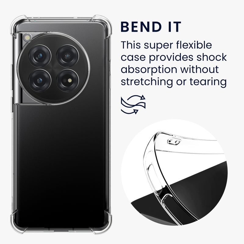 kwmobile Case Compatible with OnePlus 12 - Corner Protection - Protective Cover