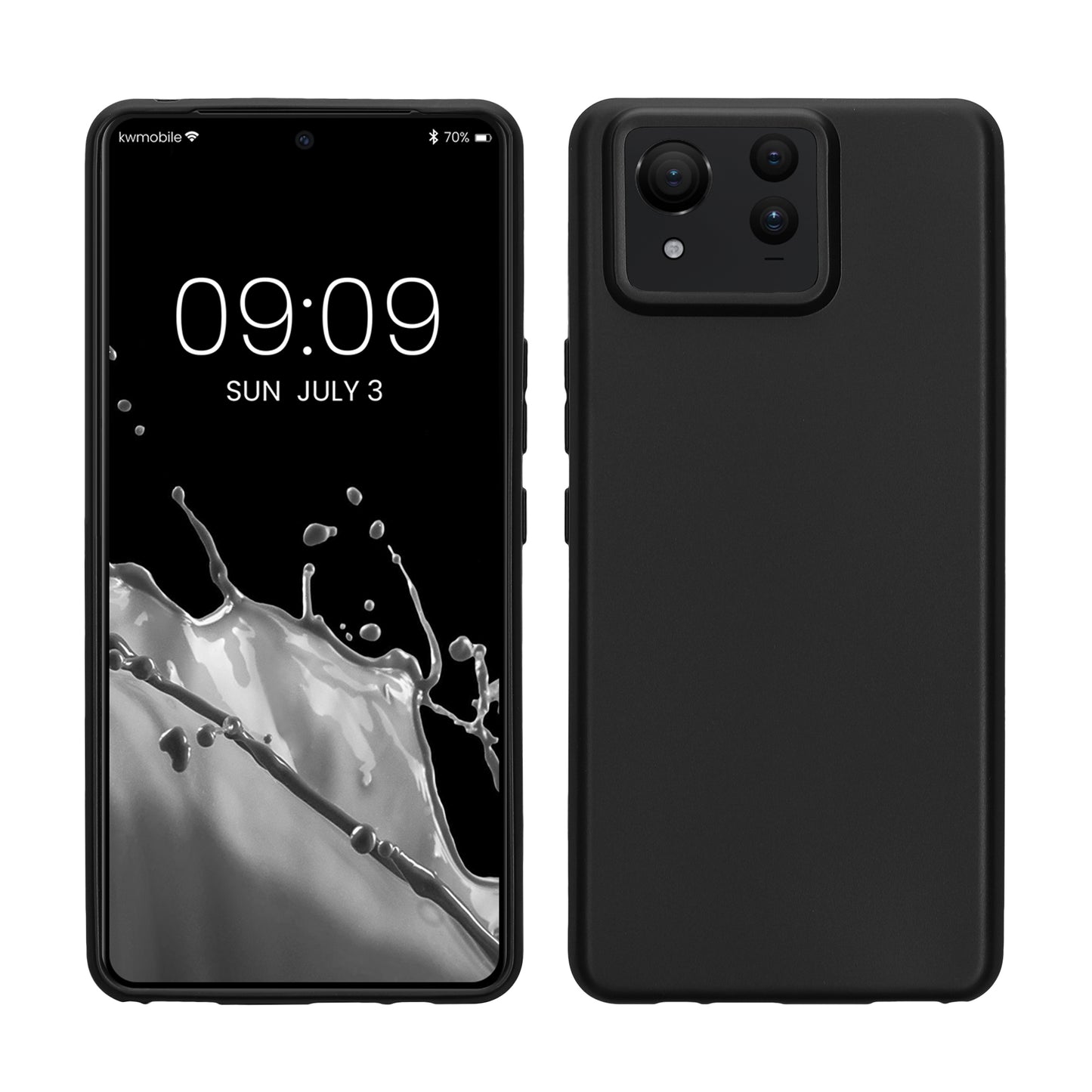 kwmobile Handyhülle kompatibel mit ASUS Zenfone 11 Ultra Hülle - Handy Case aus weichem Silikon in Schwarz matt Schwarz matt  