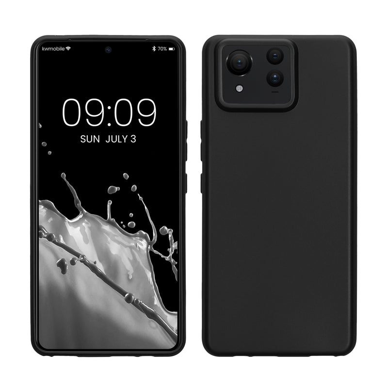 kwmobile Handyhülle kompatibel mit ASUS Zenfone 11 Ultra Hülle - Handy Case aus weichem Silikon in Schwarz matt Schwarz matt  