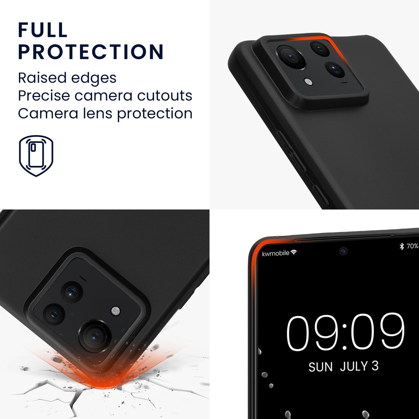 kwmobile Phone Case for ASUS Zenfone 11 Ultra - Soft Silicone Phone Case - Protective Cover
