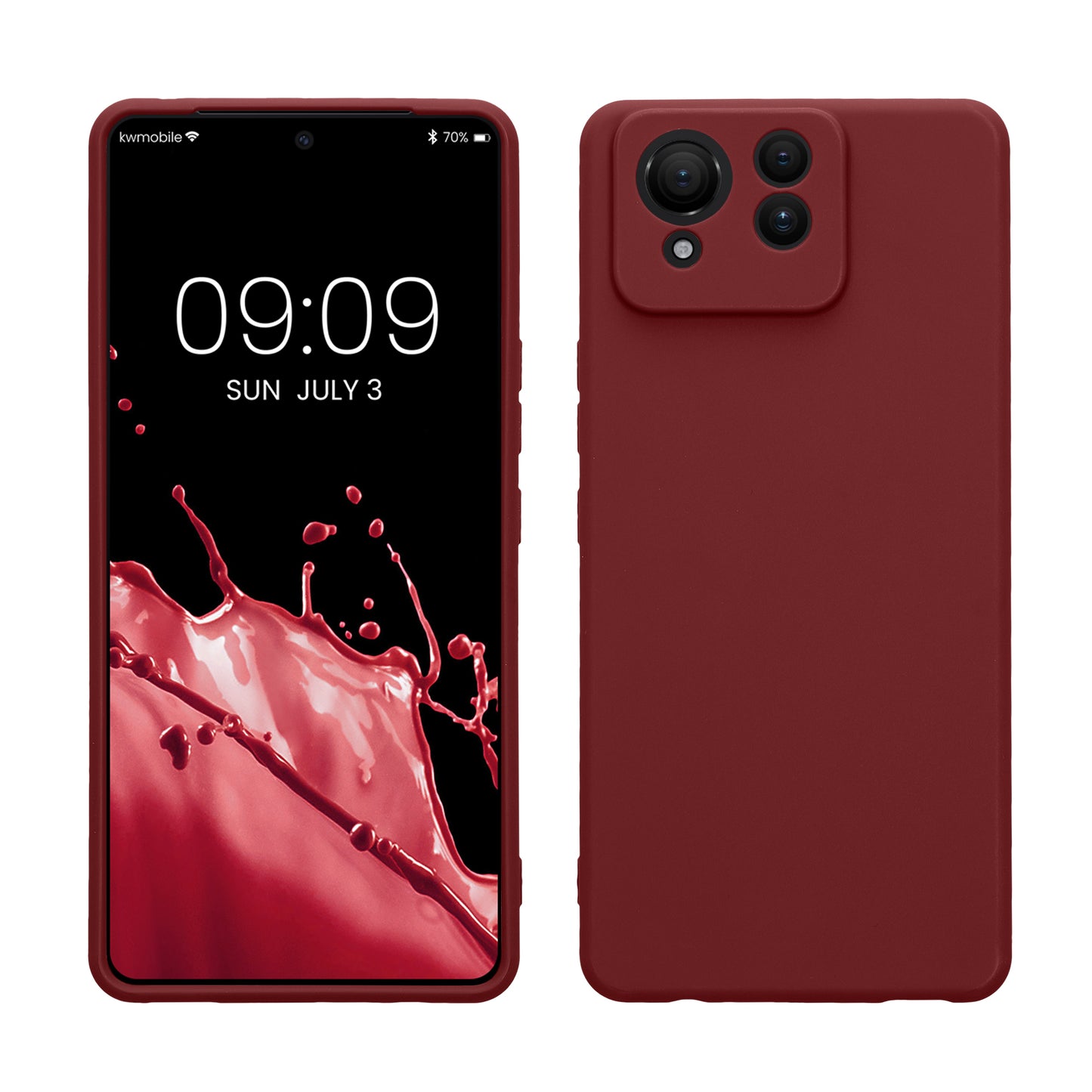 kwmobile Handyhülle kompatibel mit ASUS Zenfone 11 Ultra Hülle - Handy Case aus weichem Silikon in Bordeaux Violett Bordeaux Violett  