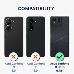 3x Folie kristallklar für ASUS Zenfone 11 Ultra - Kristallklar - Displayschutz