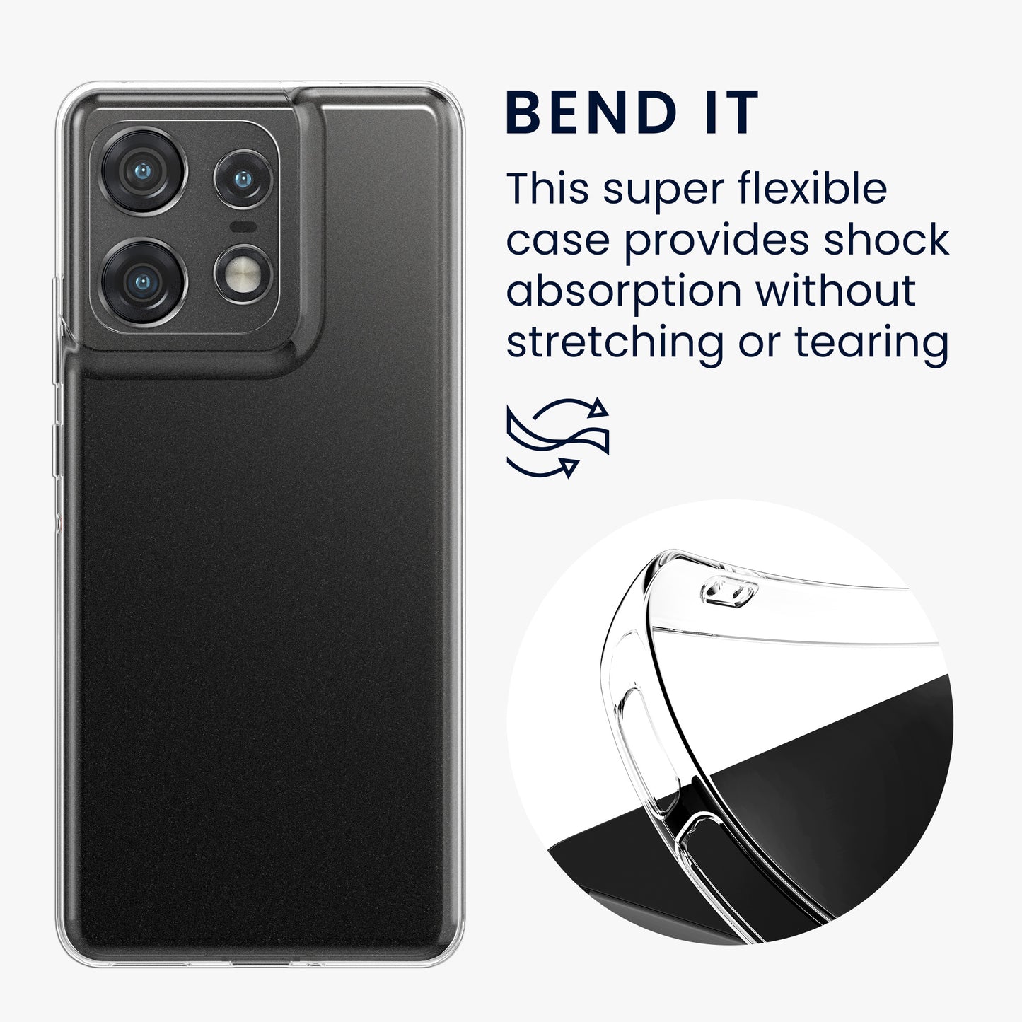 Crystal TPU Case for Motorola Edge 50 Pro Transparent