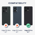 kwmobile Case for Motorola Edge 50 Pro - Silicone Cover - Wireless Charging - Protective Case