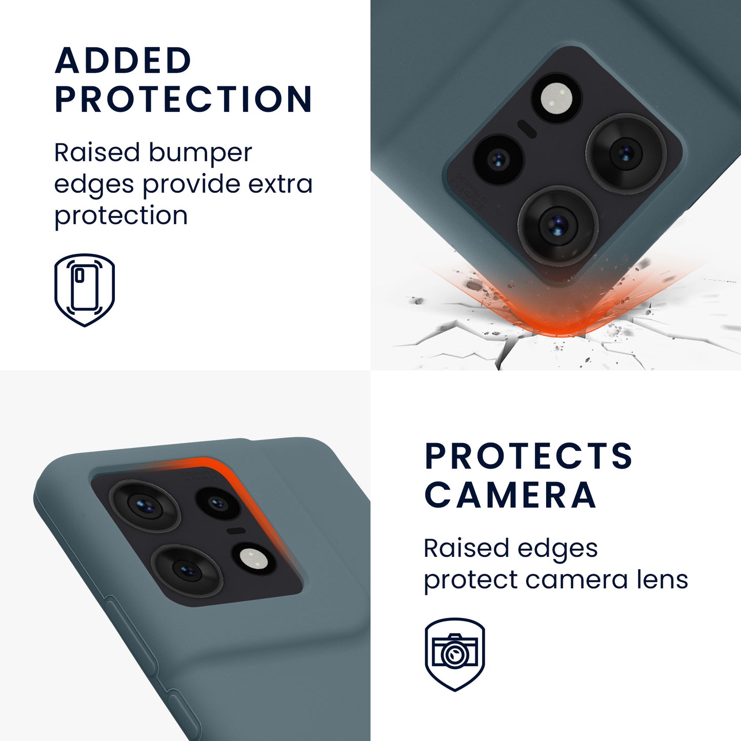 kwmobile Case for Motorola Edge 50 Pro - Silicone Cover - Wireless Charging - Protective Case