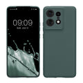 kwmobile Handyhülle kompatibel mit Motorola Edge 50 Pro Hülle - Handy Case aus weichem Silikon in Blaugrün Blaugrün  