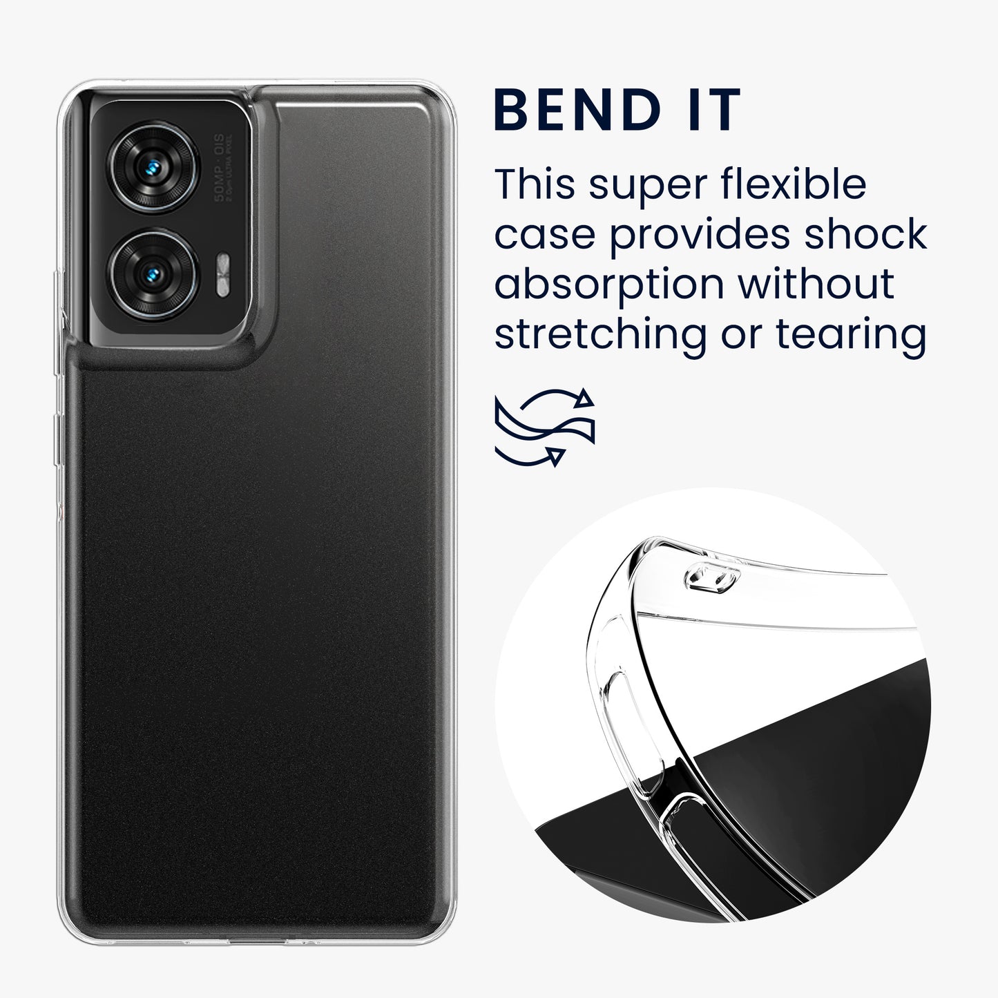 kwmobile Case Compatible with Motorola Edge 50 Fusion - Phone Cover