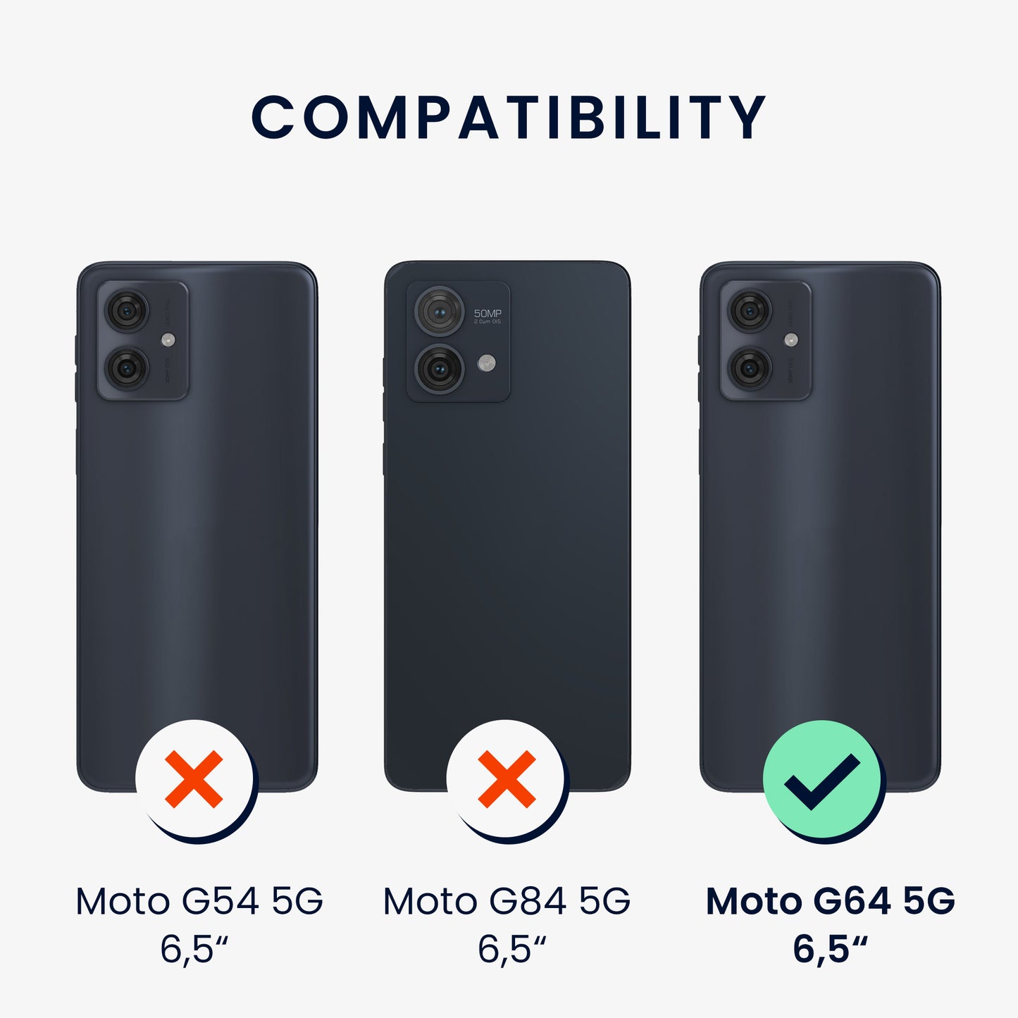 kwmobile Phone Case for Motorola Moto G64 5G Case - Silicone - Wireless Charging - Protective Cover