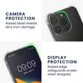 kwmobile Phone Case compatible with Apple iPhone 15 Pro Cover with Edge Protection and Detachable Lanyard incl. 2 Patches