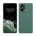 kwmobile Hülle kompatibel mit Motorola Moto G85 5G Hülle - Silikon Handy Case - Handyhülle weiche Oberfläche - kabelloses Laden - Tannengrün Tannengrün  