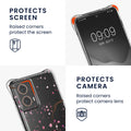 kwmobile Necklace Case compatible with Motorola Moto G85 5G Cover Silicone Case with Lanyard Transparent Cherry Blossom Petals