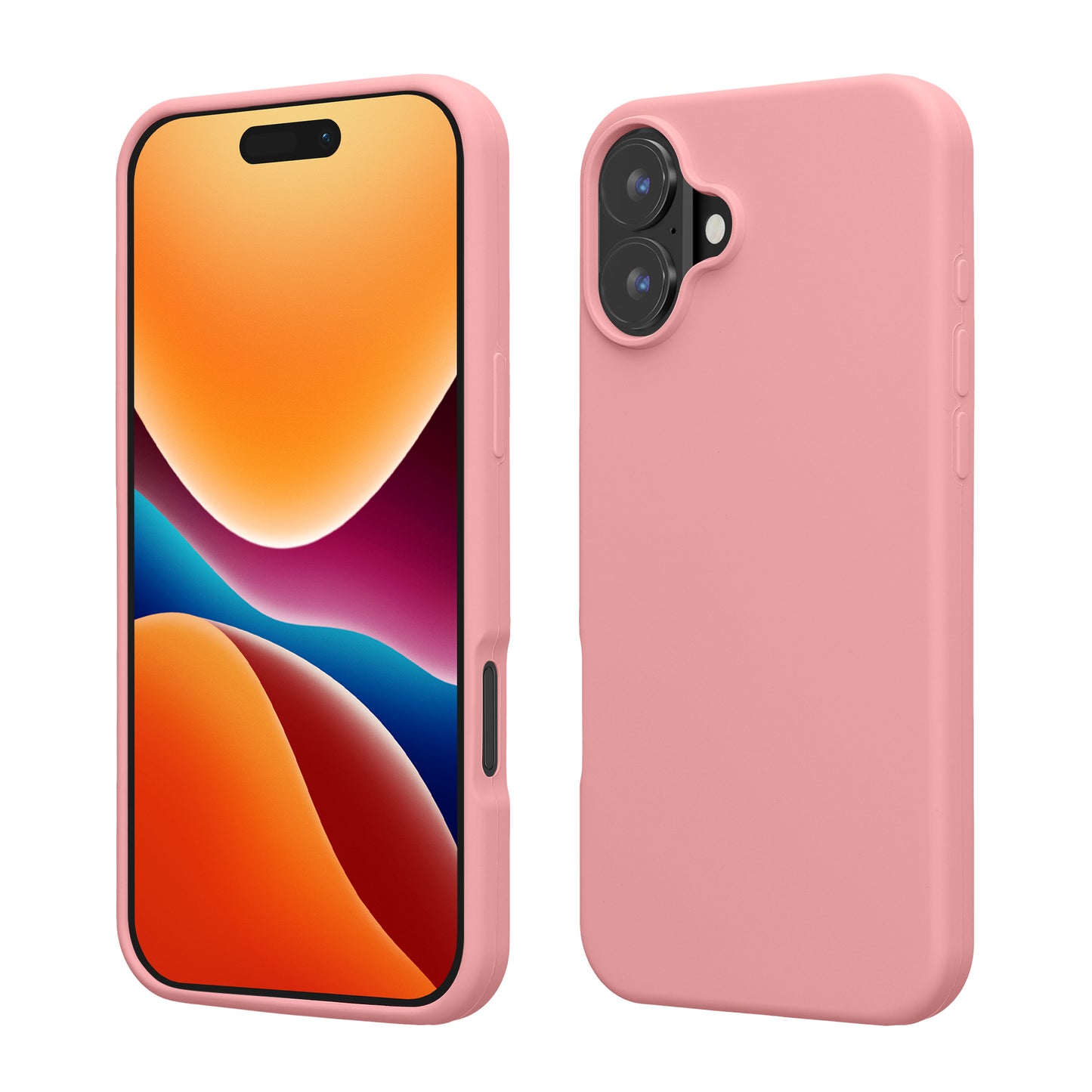 kwmobile Handyhülle für iPhone 16 Hülle, für iPhone 16 Case - Hülle Silikon - kabelloses Laden - Hellrosa Hellrosa  