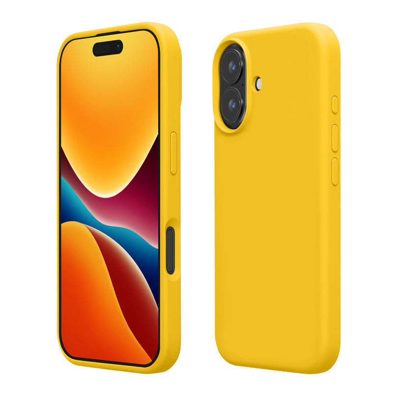 kwmobile Handyhülle für iPhone 16 Plus Hülle, für iPhone 16 Plus Case - Hülle Silikon - kabelloses Laden - Strahlend Gelb Strahlend Gelb  