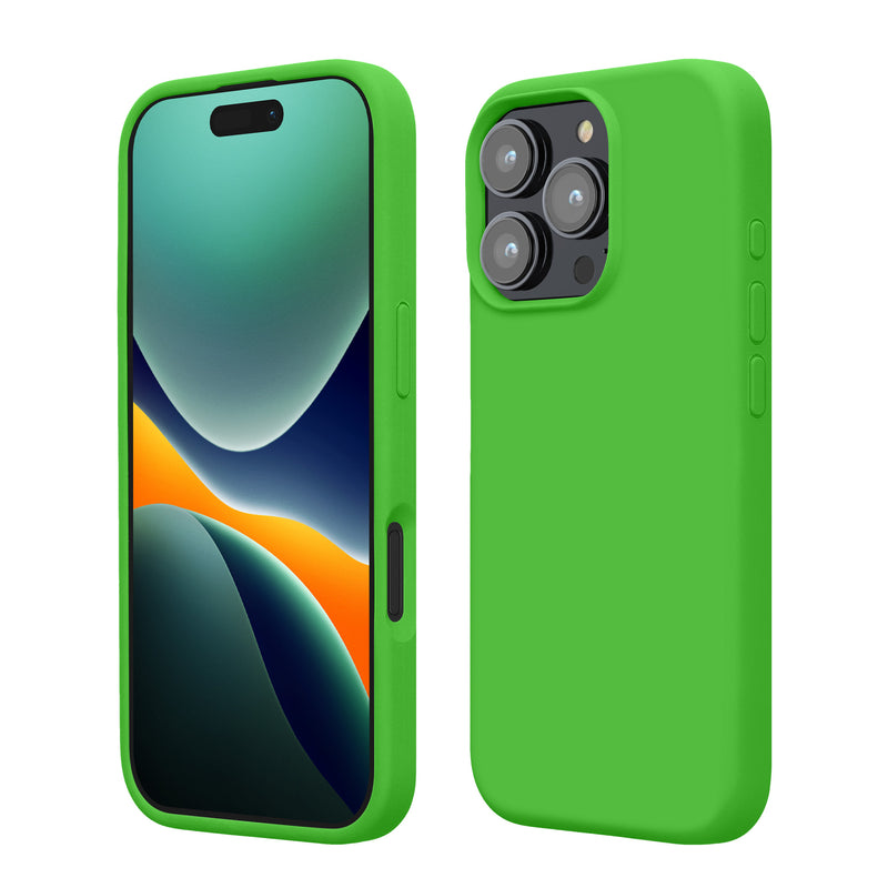 kwmobile Handyhülle für iPhone 16 Pro Hülle, für iPhone 16 Pro Case - Hülle Silikon - kabelloses Laden - Limettengrün Limettengrün  