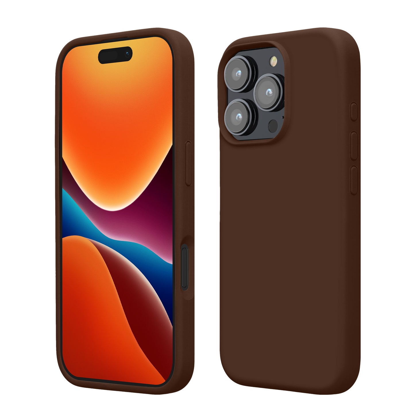 kwmobile Handyhülle für iPhone 16 Pro Hülle, für iPhone 16 Pro Case - Hülle Silikon - kabelloses Laden - Chocolate Chocolate  